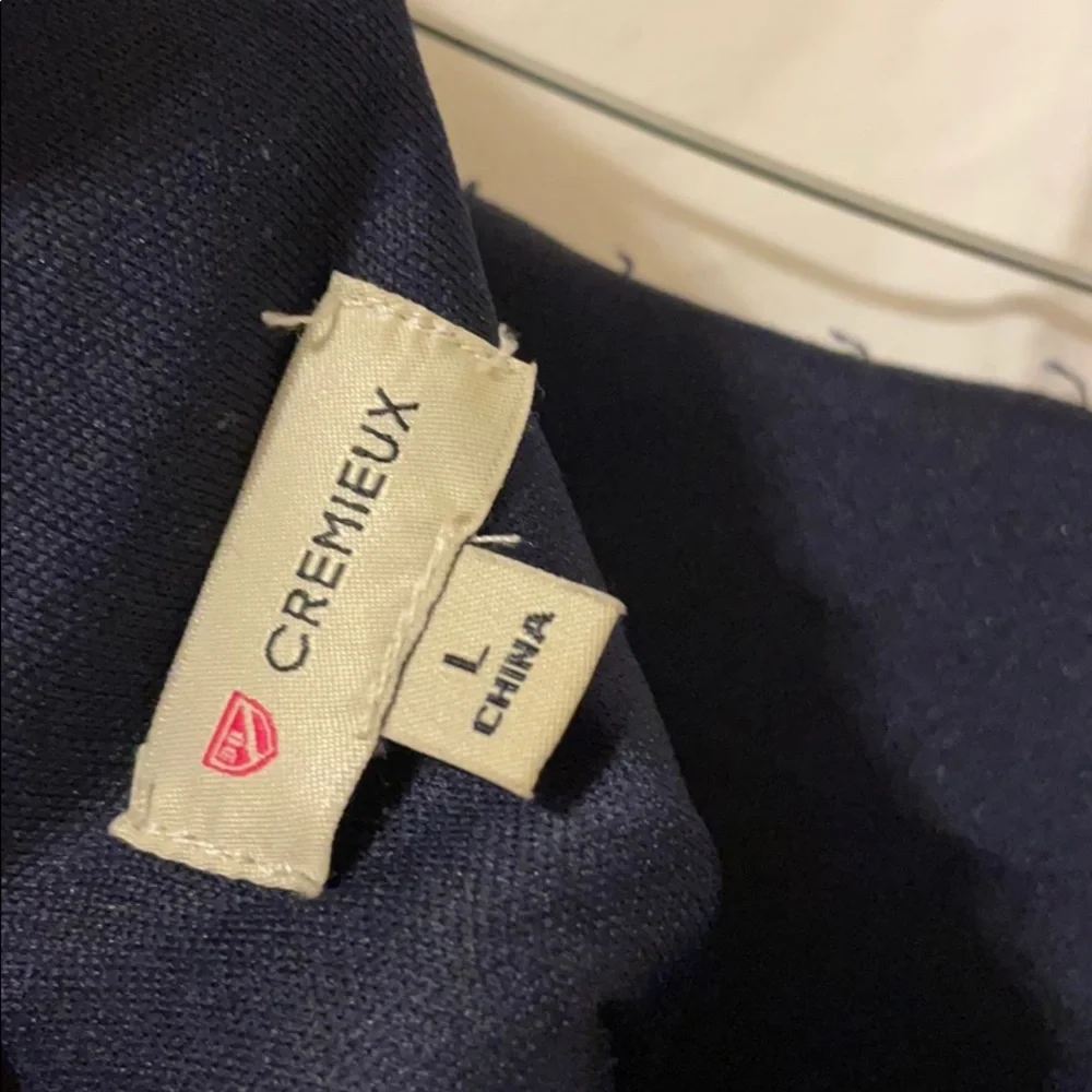 Navy Striped Lace Bottom Dress - Picture 5 of 5